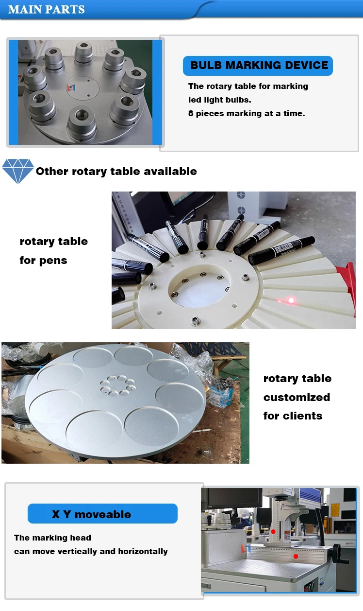 20w fiber laser marking machine price /fiber laser marker on LED bulbs