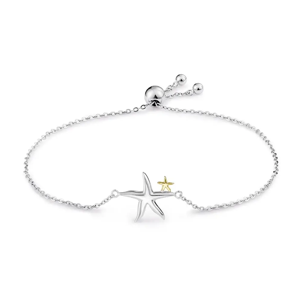 Adjule Dainty Sterling Silver Starfish Bracelets Adjule Dainty Sterling Silver