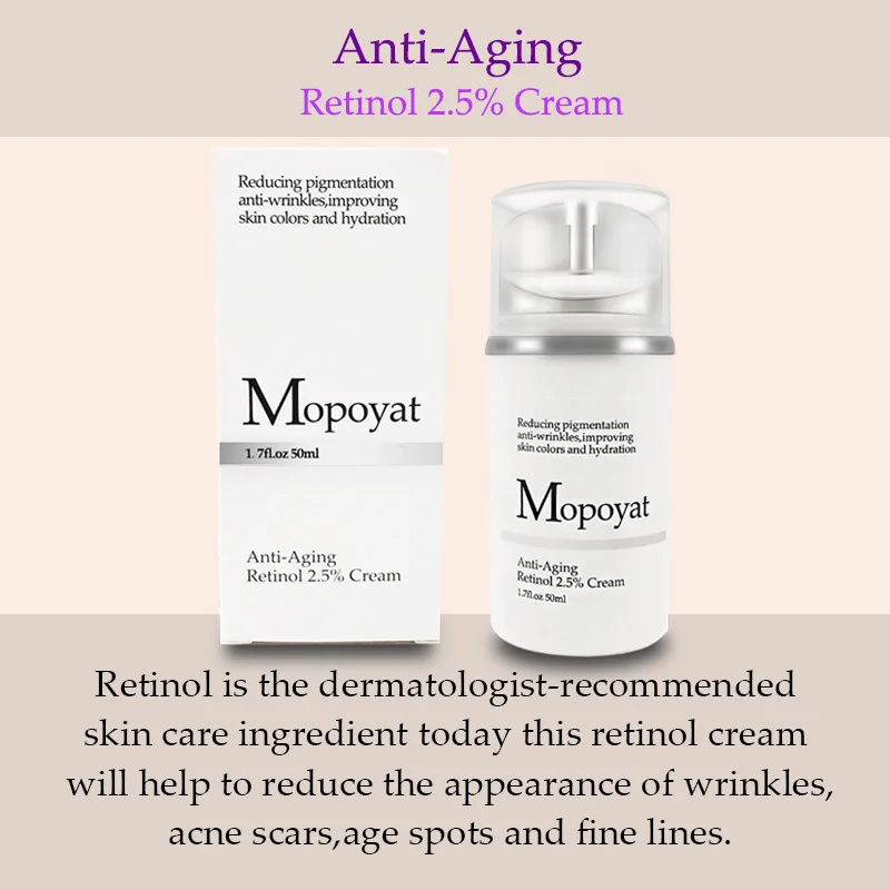 MOPOYAT Best Skin Care Moisturizer Anti Wrinkle Reduce Pigmentation Retinol Vitamin A Cream