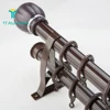 Corner Shower Curtain Pole Aluminium Curtain Rod Brushed Nickel Track Style Universal Size