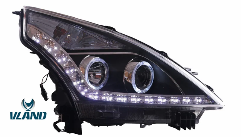 VLAND factory accessory for Car Headlight for TIANA LED Head light for 2008 2009 2010 2011 2012  with angel eyes+LED DRL