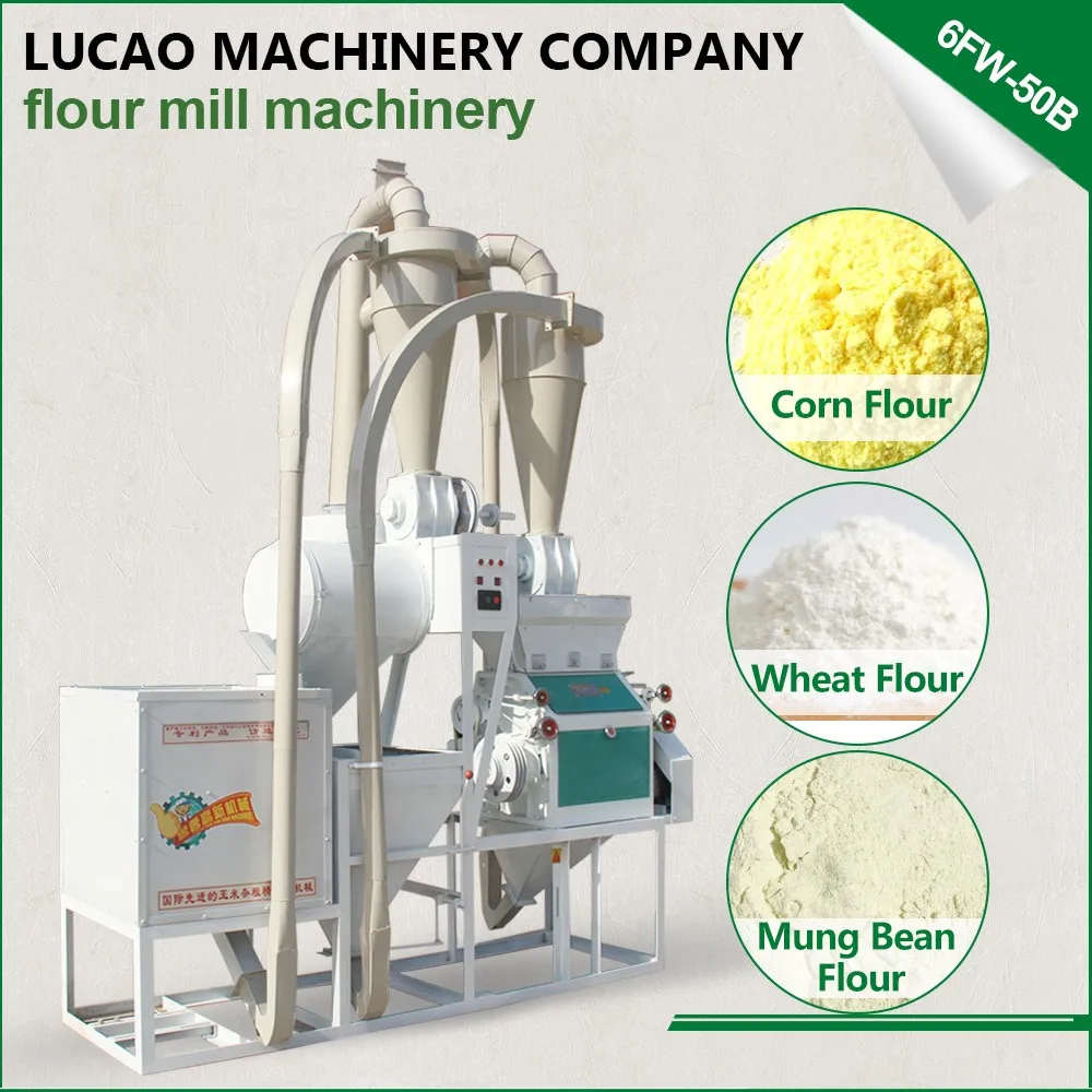 Maize Automatic Wheat Sorghum Small Scale Flour Mill Machinery - Buy ...