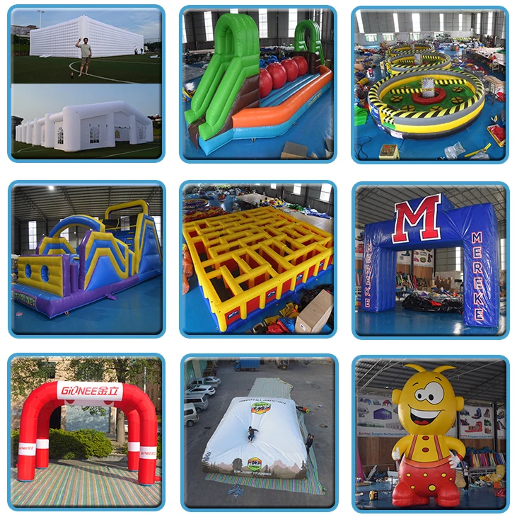 single lane palm tree inflatable water slide inflatable swiming pool combo