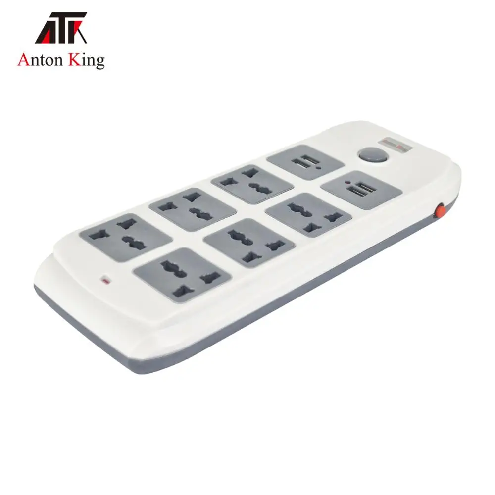 Tour 8 Sockets /& USB Compact électricité Extension Lead Gang prise avec protection
