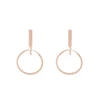 dongdong DD-ES-072 new design fashion round stainless steel shell earring for girls