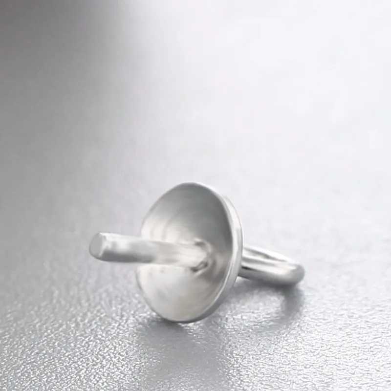 Semi Silver Jewelry Pearl End Cap Mount Pendant Settings Without Stones