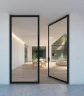 New design double swing glass aluminum pivot door for house