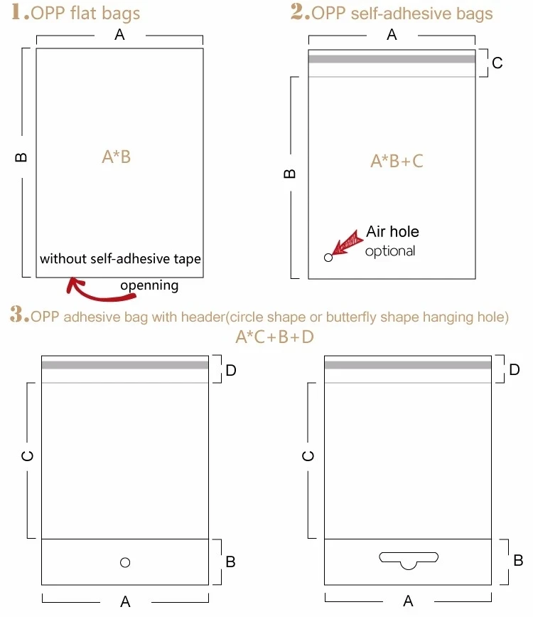 Cellophane Gift Clear Plastic Opp Self Adhesive Poly Grow Bag