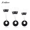 Fulljion Fishing Bobber Float 6 in 1 Black Rubber Oval Stopper Space Bean Connector Accessories