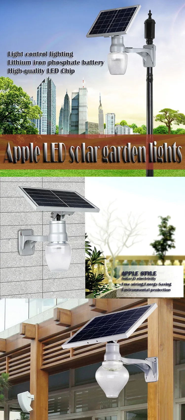 Ce Rohs Lampe Solaire Waterproof Ip65 Lumiere Solaire Jardin Garden Led