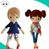 high quality custom fabric cloth plush doll boy and girl one set dolls manufacture in Shenzhen