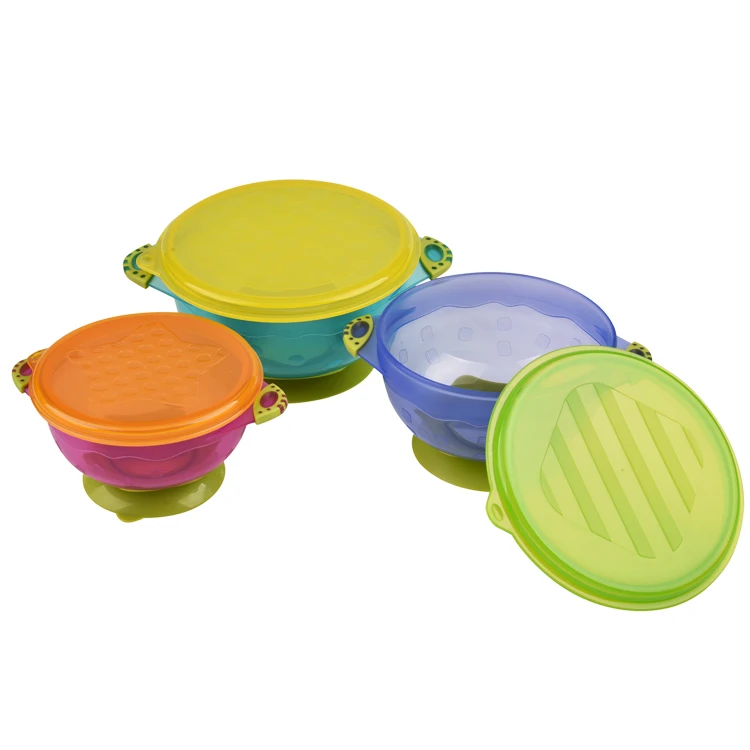 Factory Directly Baby Feeding Bowls With Suction Set Silicone Bowls