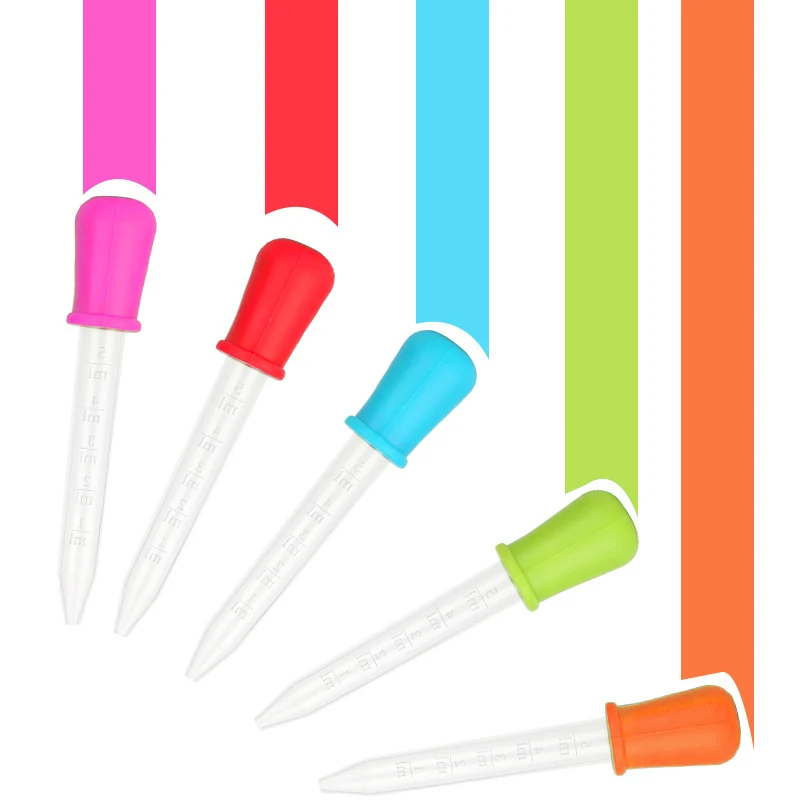 Plastic Pipettes Eye Dropper Baby Medicine Dropper With Silicone Tip