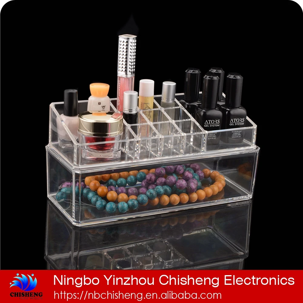 clear acrylic cosmetic & makeup organizer drawer