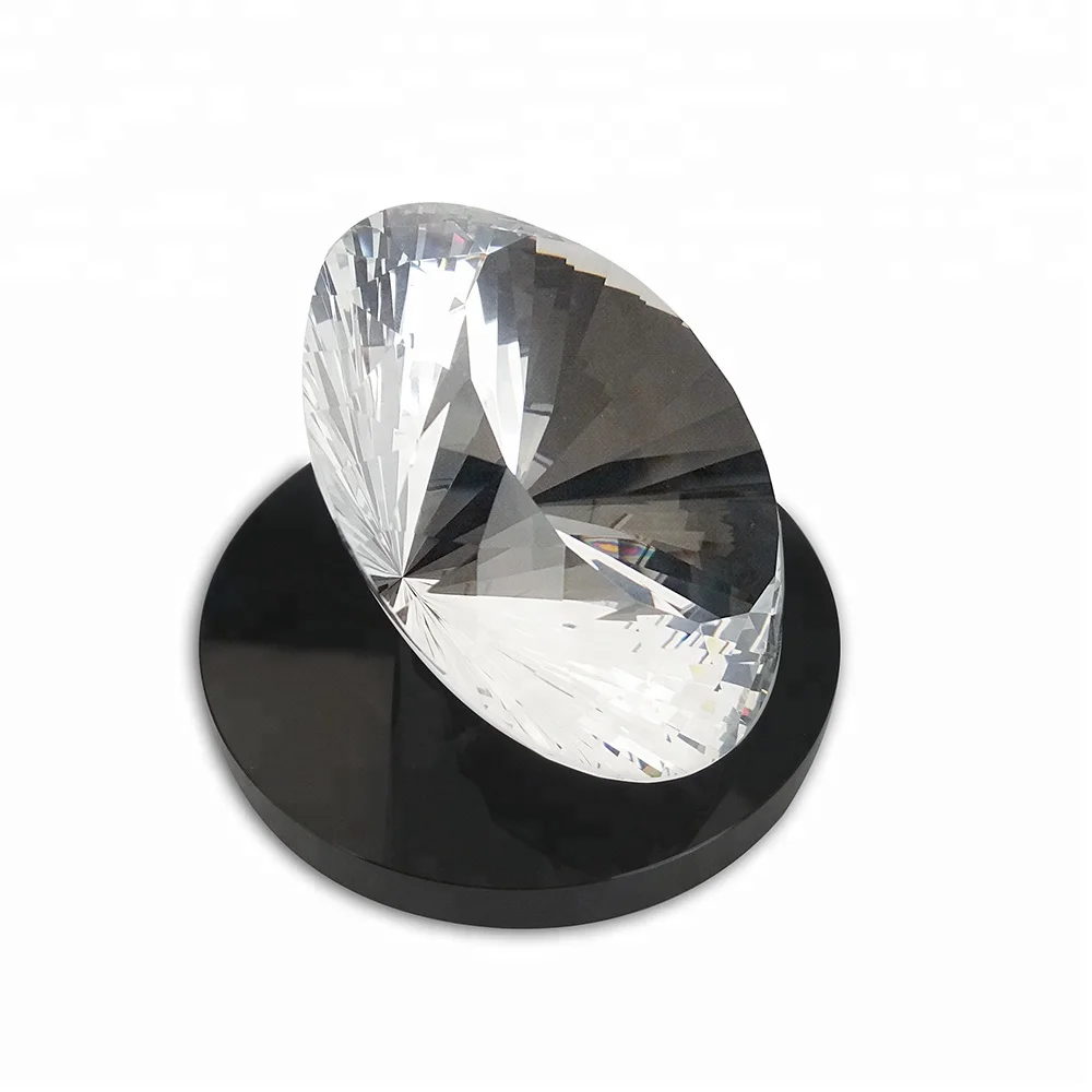 Pisapapeles con forma de diamante de cristal para decoraci/ón del hogar H/&D K9