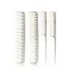 China Supplier Hair Styleing Tools Professional Combs White Resin Hairdresser Salon Hair Cutting Comb