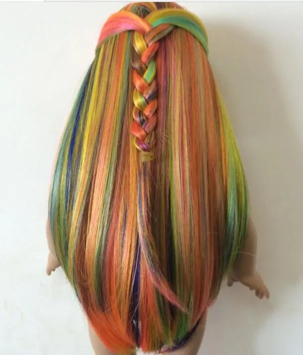 american girl doll rainbow wig