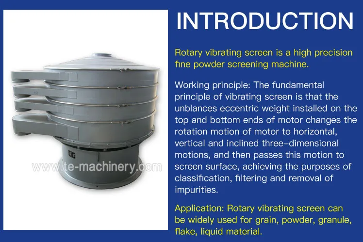 China supplier rotating vibro sieve / organic fertilizer sieve machine