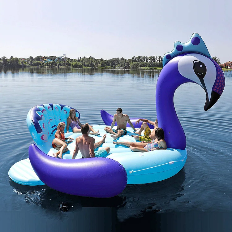 Wholesale Extra Large Giant 6 Person Party Bird Inflatable Peacock Unicorn Flamingo Pool Float