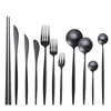 Matte Polish Black Cutlery Set Creative Tableware with High Quality Stainless Steel