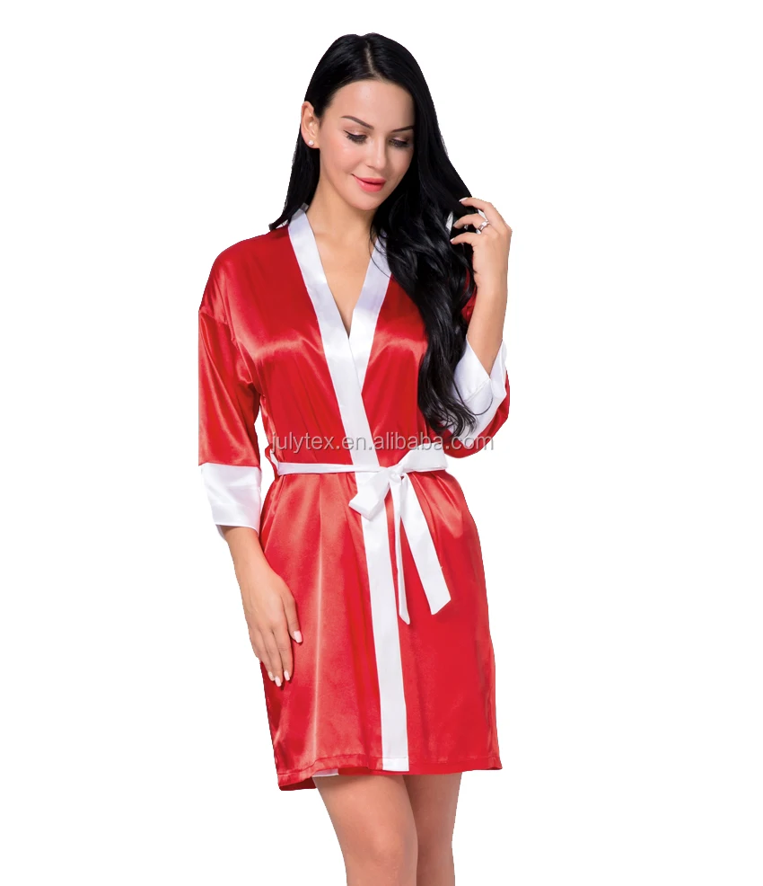 Silk Satin Christmas Robes Satin Robe Noel Buy Robe Noel,Christmas Robes,Santa Costume Product