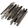 Chinese Products Wholesale stone wall tiles Brown Random Interlocking Metallic Dark Grey Glass & Mosaic Marble