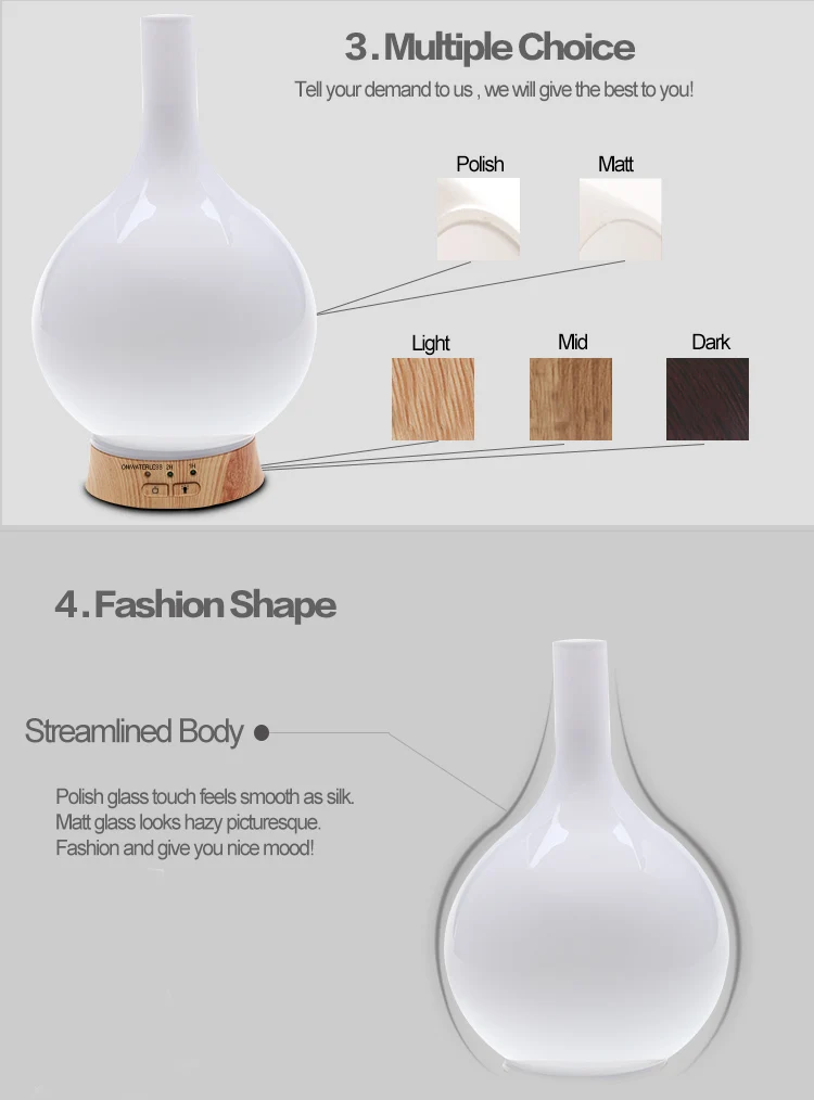 Electric Home Use Frosted Glass Aroma Diffuser Home Fragrance Diffuser