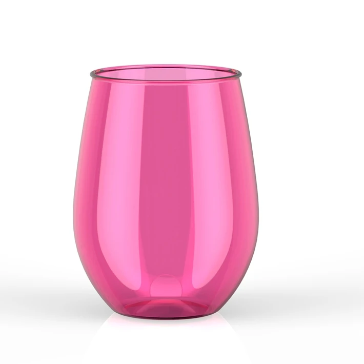 10oz Colored Acrylic Plastic Stemless Wine Glass Buy Plastic Stemless