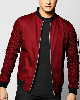 Cotton Bomber Men Fashionable Red Jacket - Buy Bomber Jacket Men,Red ...