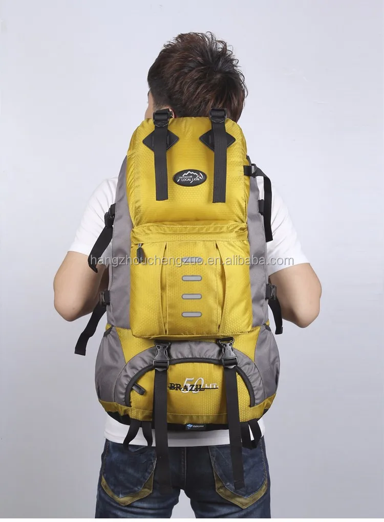 Hot Selling 50L Waterproof Multifunctional Camping Backpack,CZB-014B 50L Multifunctional Mountaineering bag,50L duffle bag