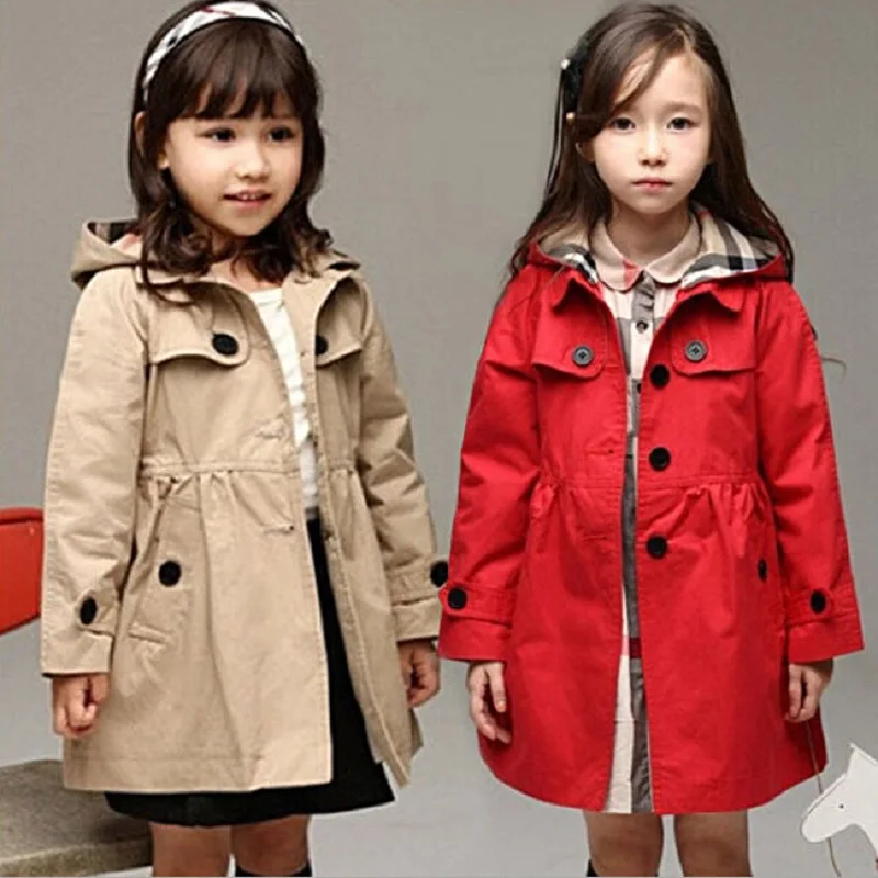 Autumn And Winter Baby Girls Coat Woolen Trench Children Outwear Kids Fashion Cape For Girl Jacket