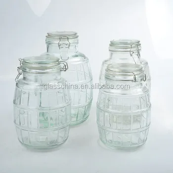 1800ml 4180ml Liquor High Capacity Glass Bottle Jar Dispenser