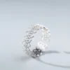 925 Sterling silver Lace index finger opening ring