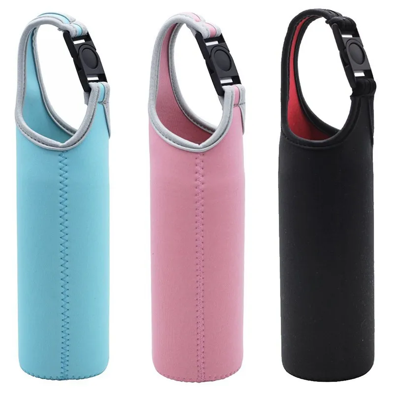 Customized Cooler Holder Neoprene Wine Glass Sleeve With Neck Strap