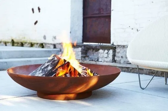 Indian Style Kadai Fire Pit Bowls For Outdoor Patio Steel