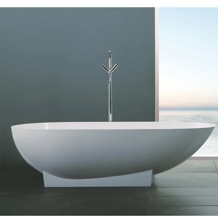 Composite stone freetanding bathroom solid surface big bathtub ST-04