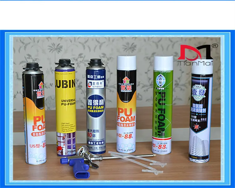 One Component Spray Expanding Polyurethane Foam Sealant,Gun And Straw ...