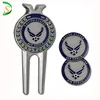 Bulk cheap golf divot repair tool pitch fork with custom ball marker