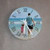 Sublimation blank digital tempered glass round shape wall clock