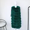 China factory supply high quality fluffy and soft women's long real fox fur vest