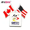 Custom logo printed metal Canada flag lapel pin