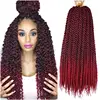 New Arrival 18inch 10stands Synthetic Ombre color 3D Cubic Twist Crochet Braids Hair Extensions