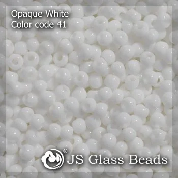 
High Quality Fashion JS Glass Seed Beads - 41# 13/0 Opague White Rocailles Beads For Garment & Jewelry 
