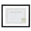 High Quality Creative Custom 11x14 Black Wooden Document Certificate Double Glass Floating Display Picture Photo Frame