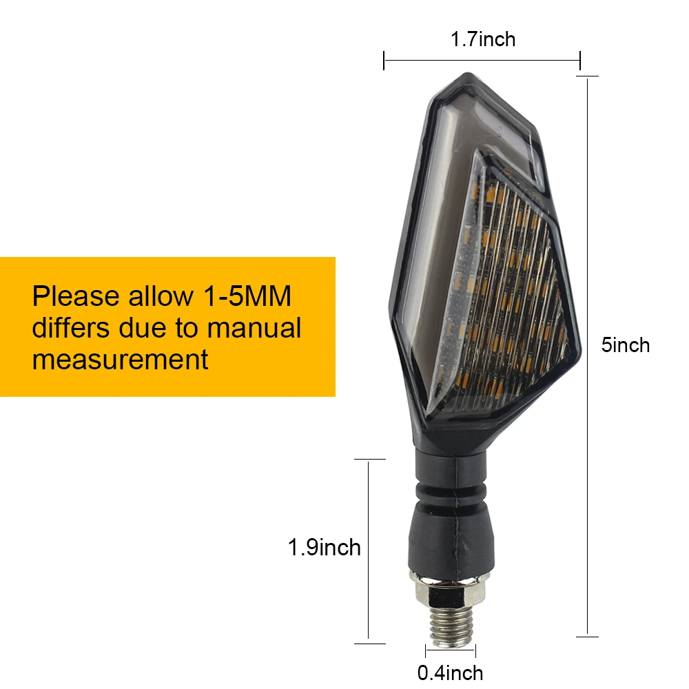 Aukma Universal Indicator LED Turn Signal Light for Motorcycle