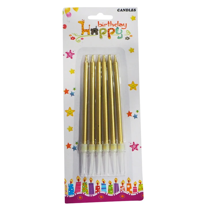Gold Magic 6 Packs Long Birthday Supplies Scented Candle Buy Scented