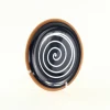 Ceramic Tableware Black Glazed Round Ceramic Flat Plate Dish use for Oven, Microware and more