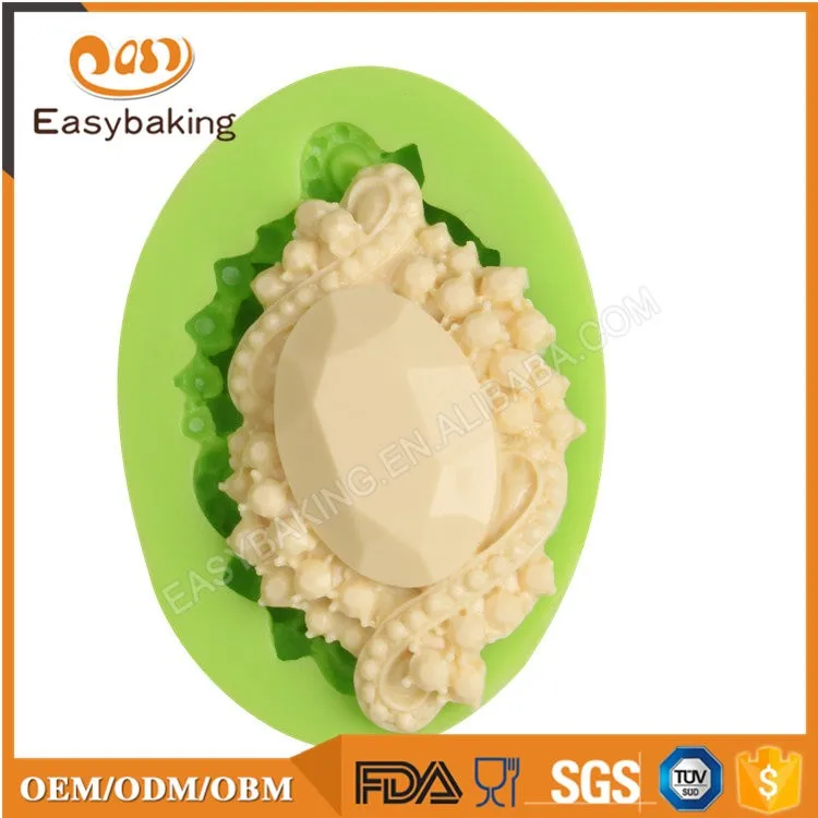 ES-3707 Gorgeous pendant silicone fondant molds for cake decoration