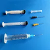 medical plastic syringe with needle 5ml hypodermic injections