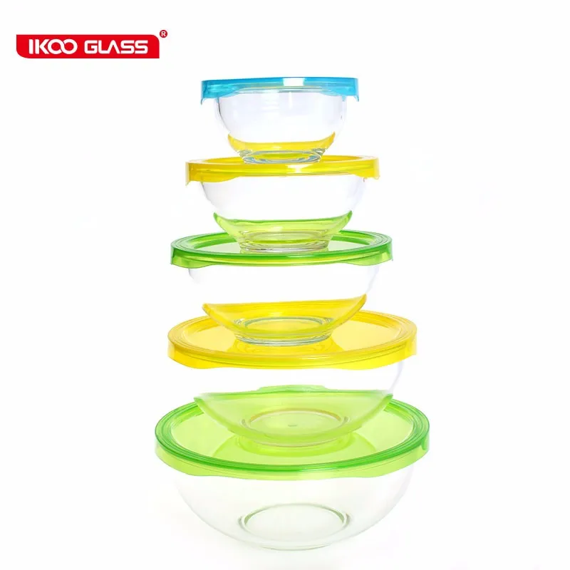 Microwave Safe Glass Bowls With Colorful Pp Lids Buy Microwave Safe